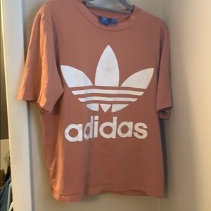 adidas pink/coral tshirt